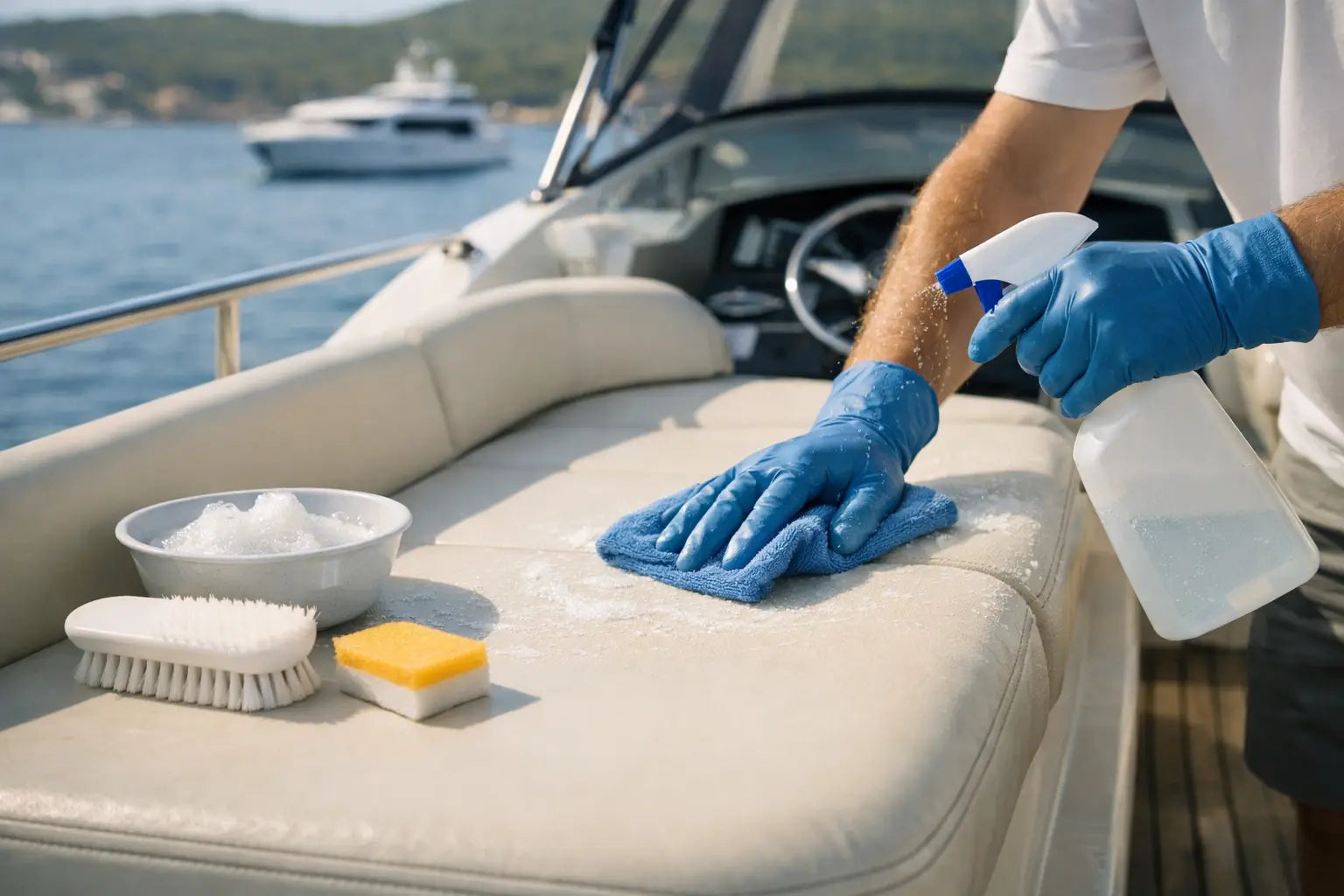 Wie reinigt man Yachtpolster richtig?
