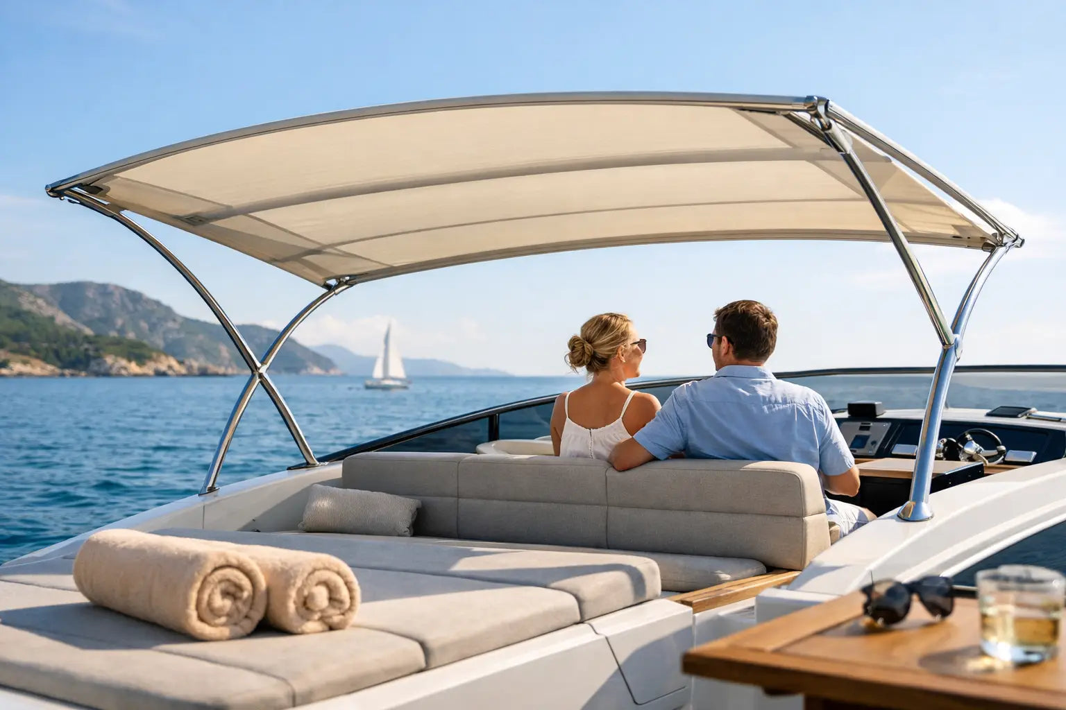 Sonnenschutz auf dem Boot verbessern mit Stil