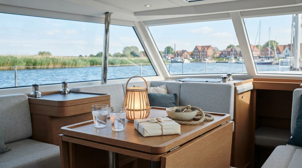 Geschenk zum neuen Boot: maritime Ideen, die an Bord Freude machen