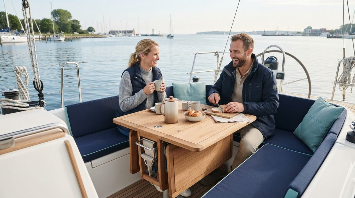 Klappbare Möbel für Boote und den passenden Bootstisch wählen