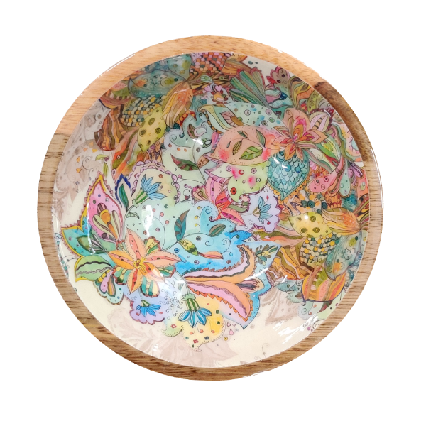 Mangoholz Schale "Multicolor"