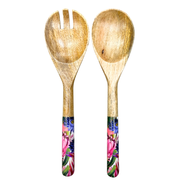 Mangoholz Schale "Tropical Flower"