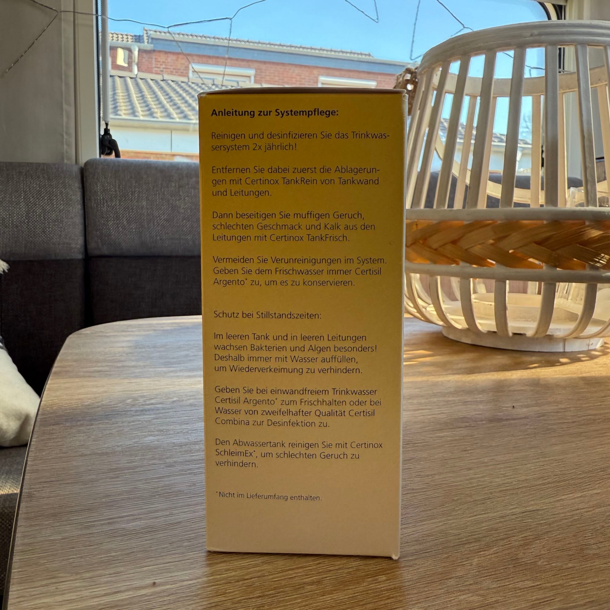 Certinox Pflege Set für Wassertanks