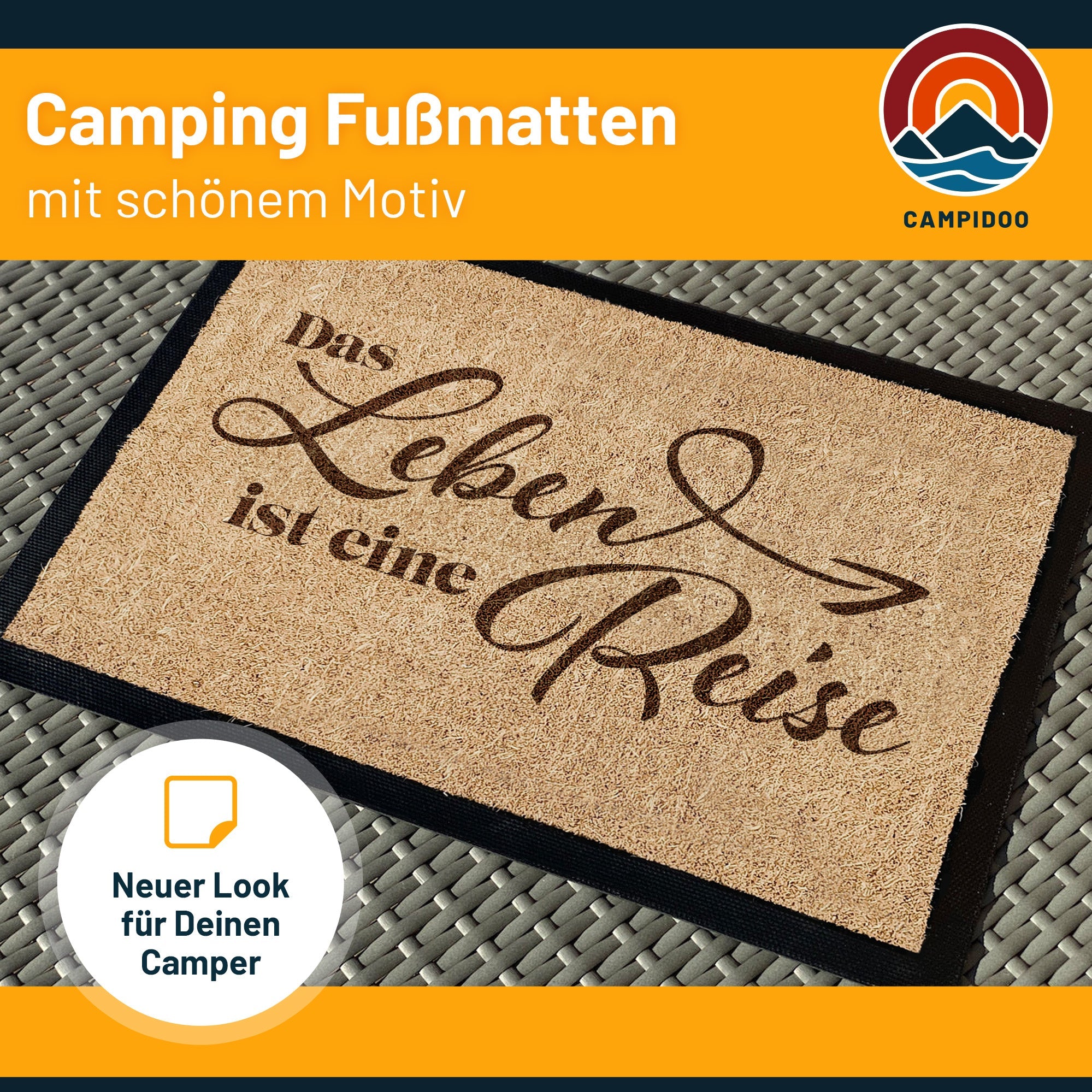 Camping Fussmatte "Das Leben ist eine Reise"