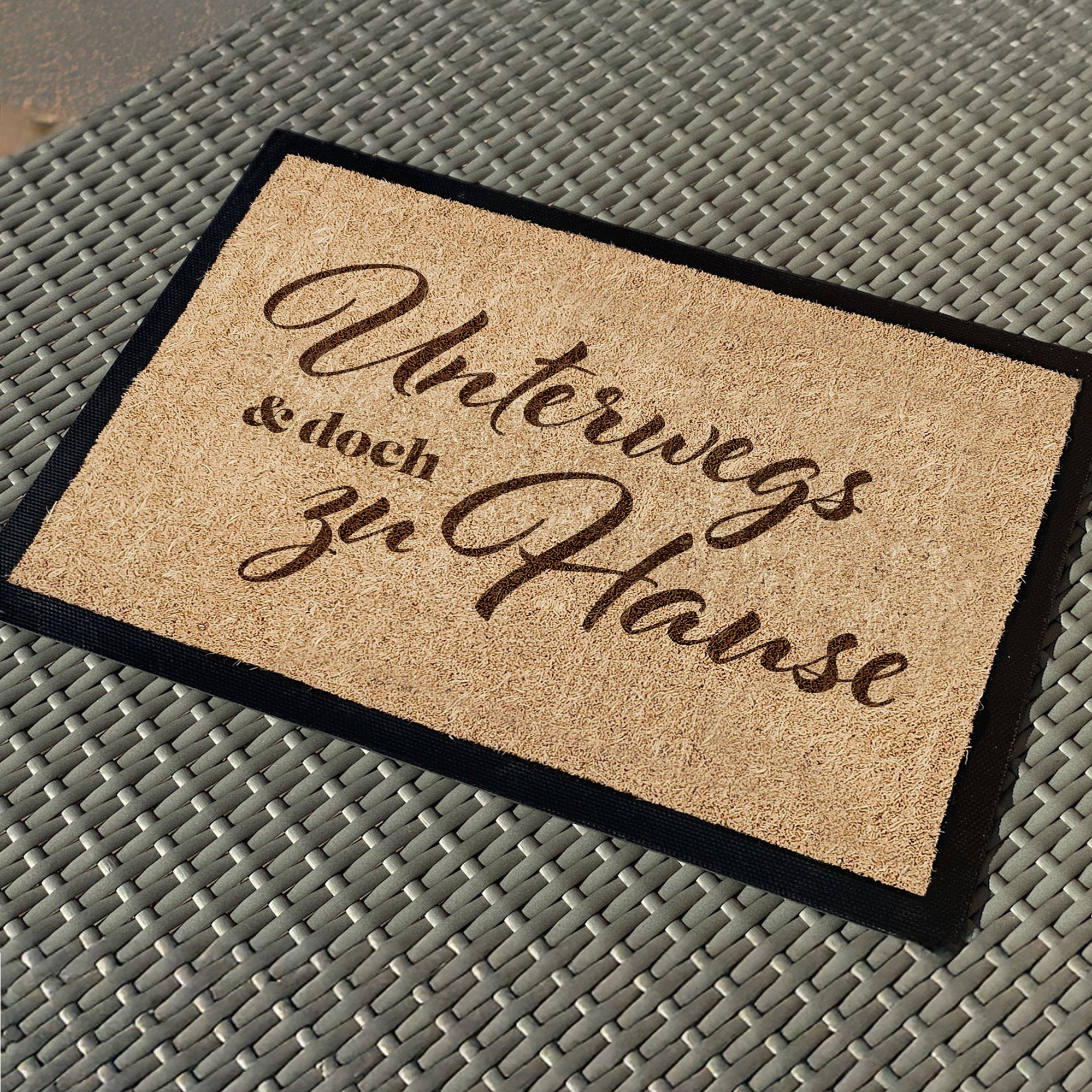 Camping Fussmatte "Unterwegs Zuhause"