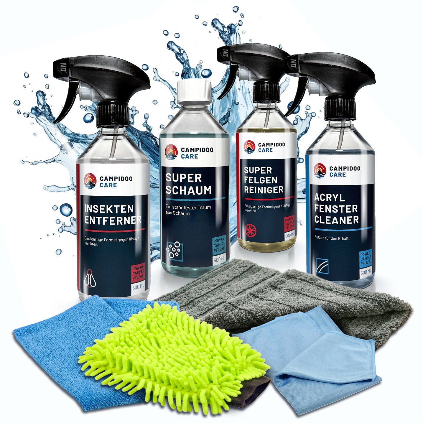 campidoo care - 8-teiliges Außenwäsche Set