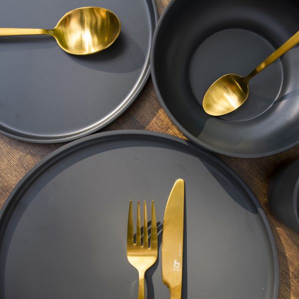 campidoo Besteck-Set 16-Teilig Gold