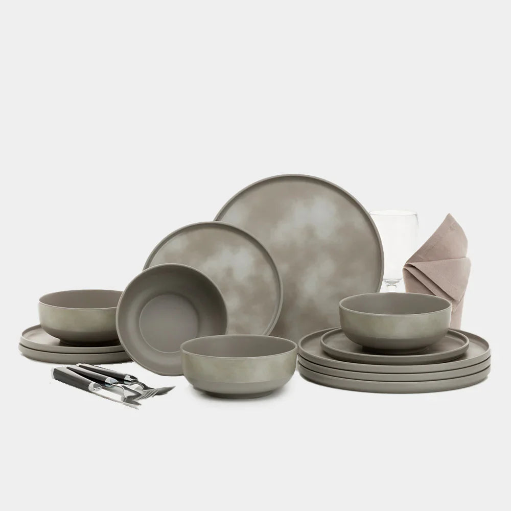 Melamin Geschirr-Set PEBBLE SKY