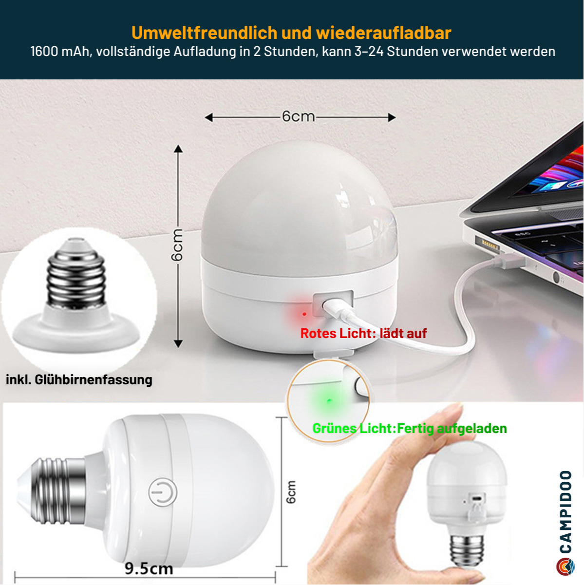 Magnetische LED-Lampe mit Fernbedienung