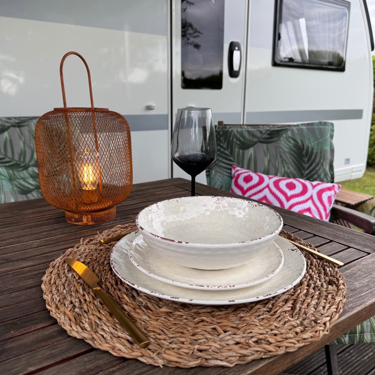 Melamin Geschirr-Set PEBBLE SKY