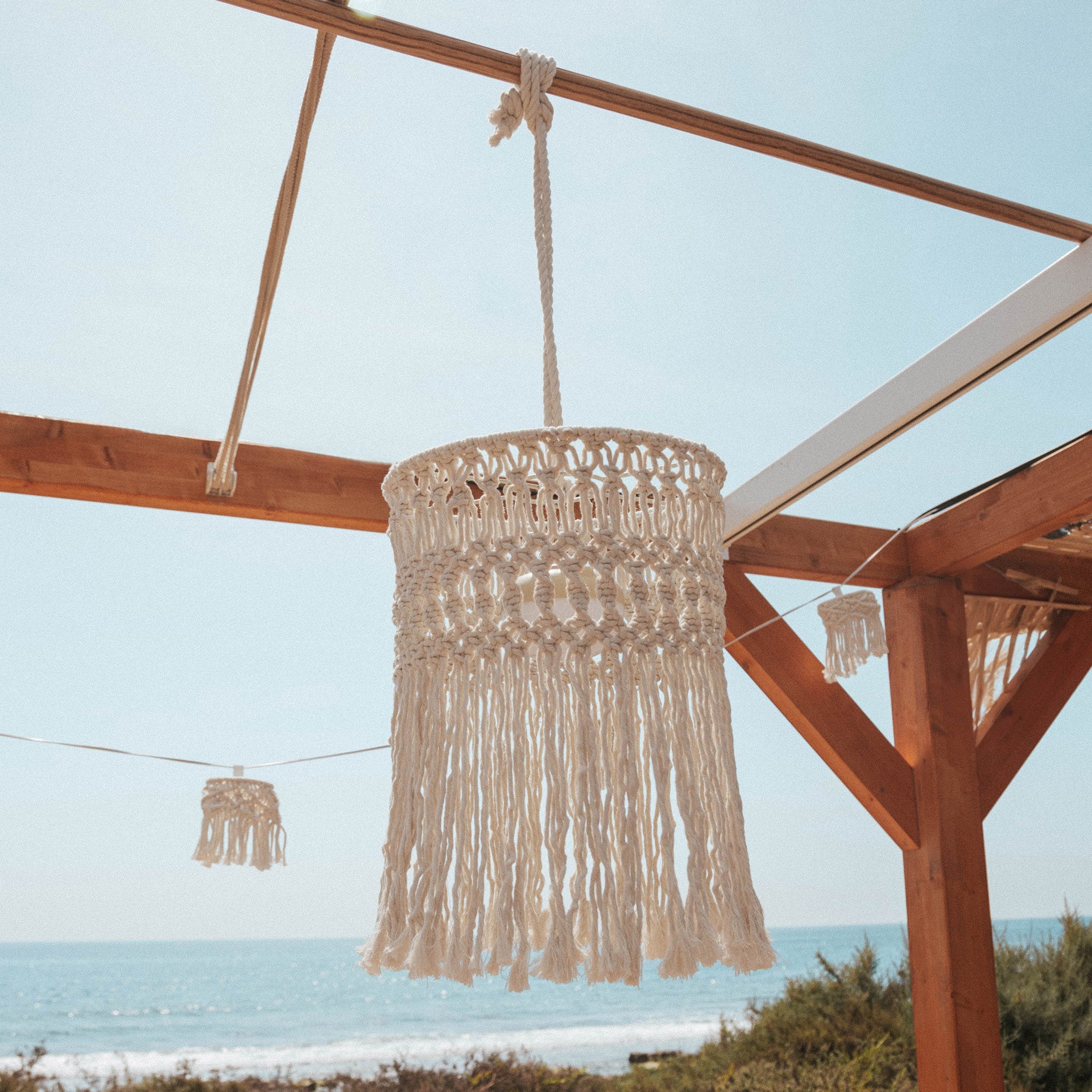 Boho Hängelampe mit LED Makri