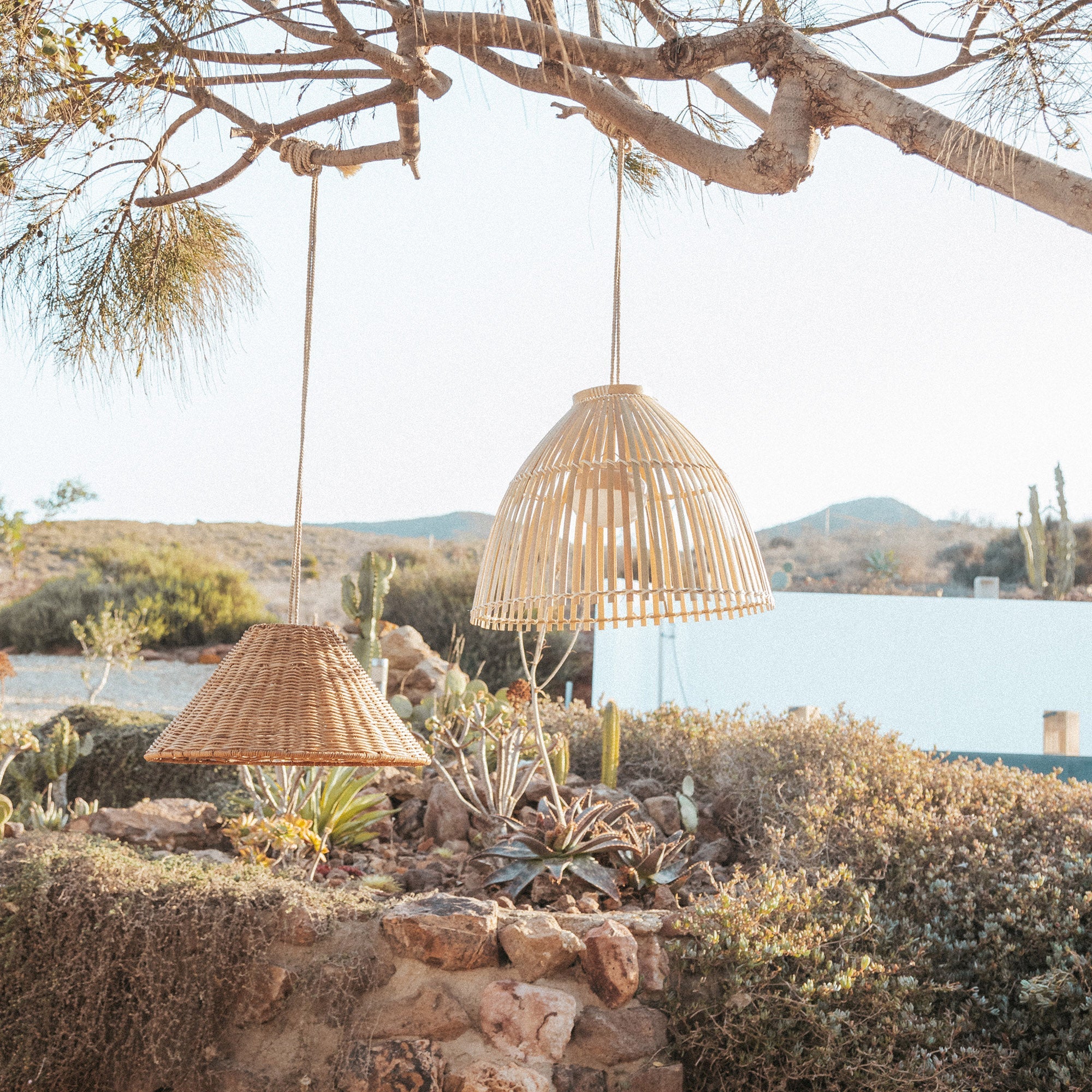 Bambus Hängelampe Roena