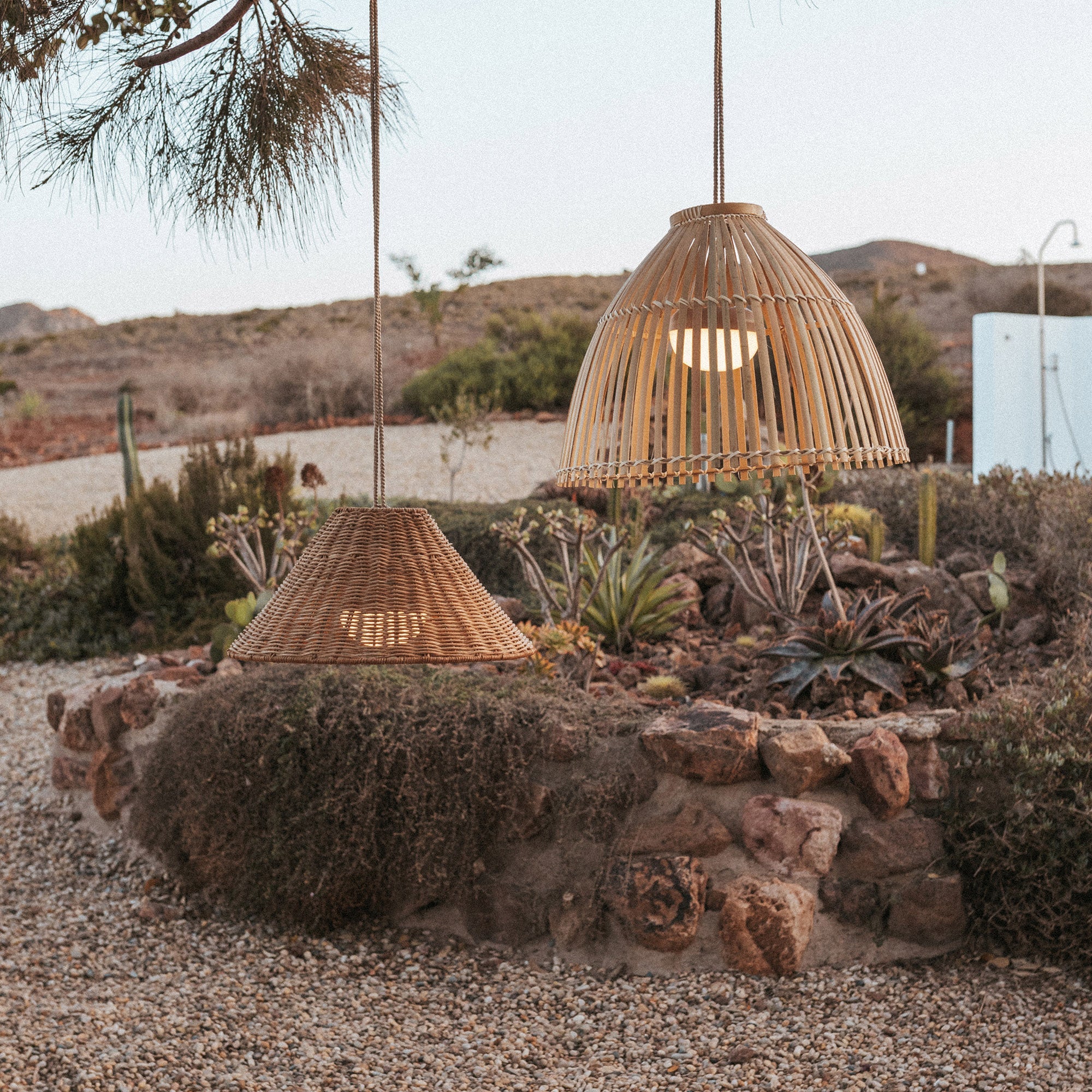 Bambus Hängelampe Roena