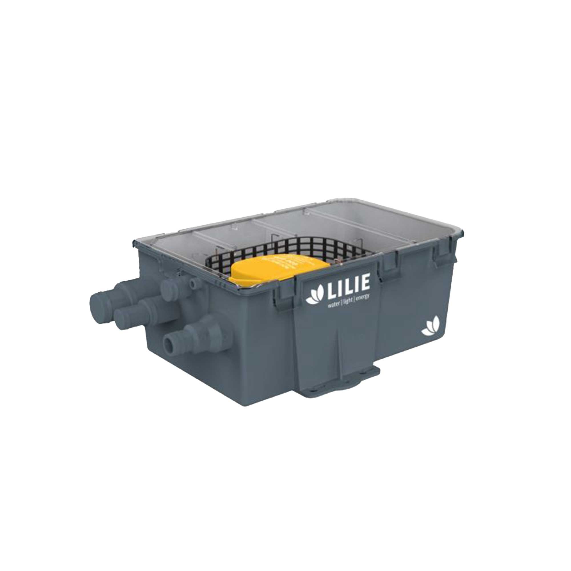 Hebeanlage für Dusch- und Abwasser GrauGELB