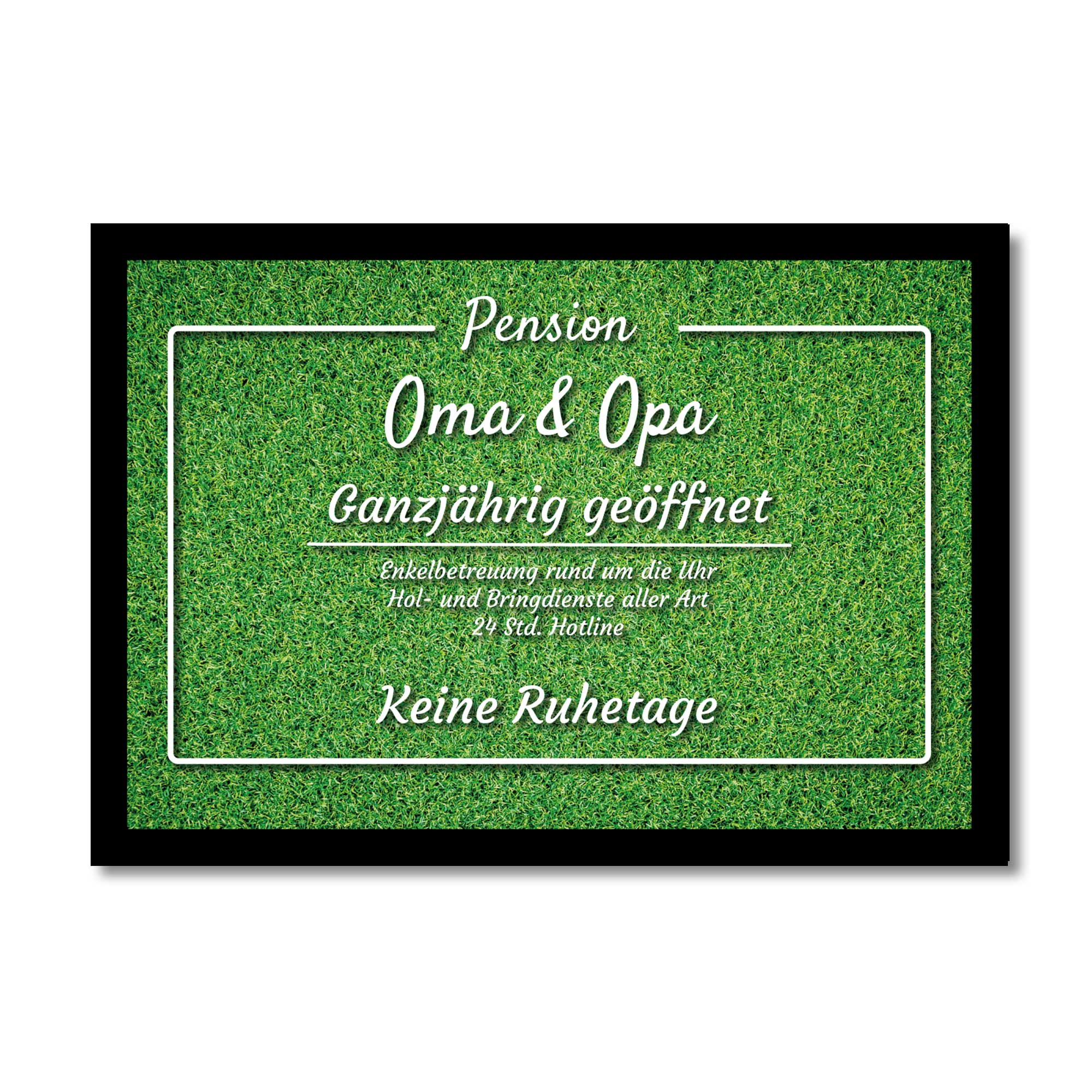 Camping Fussmatte "Pension Oma & Opa - Rasen"