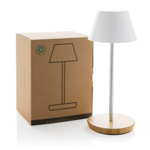 LED Touch Lampe mit Bambus Fuss