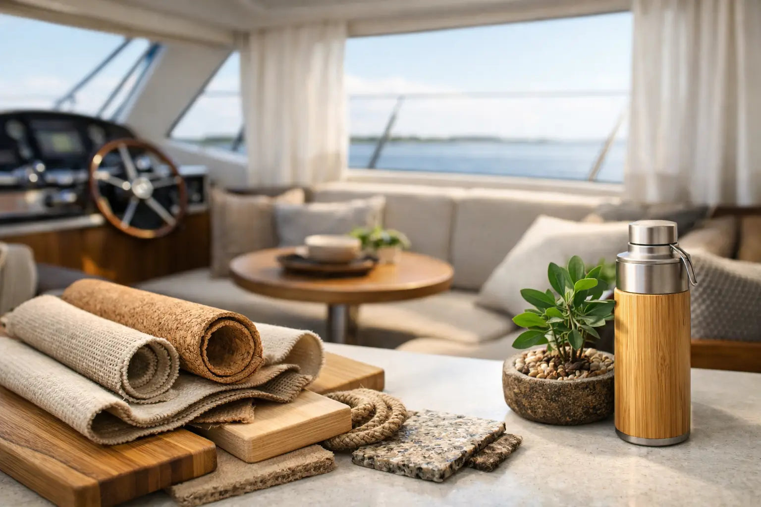 Nachhaltige Materialien für Bootseinrichtung