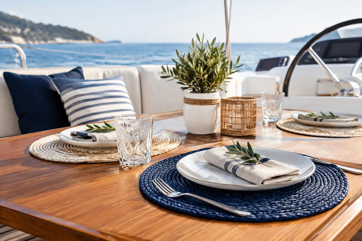 Schönste Tischsets für Yachtcockpit auswählen