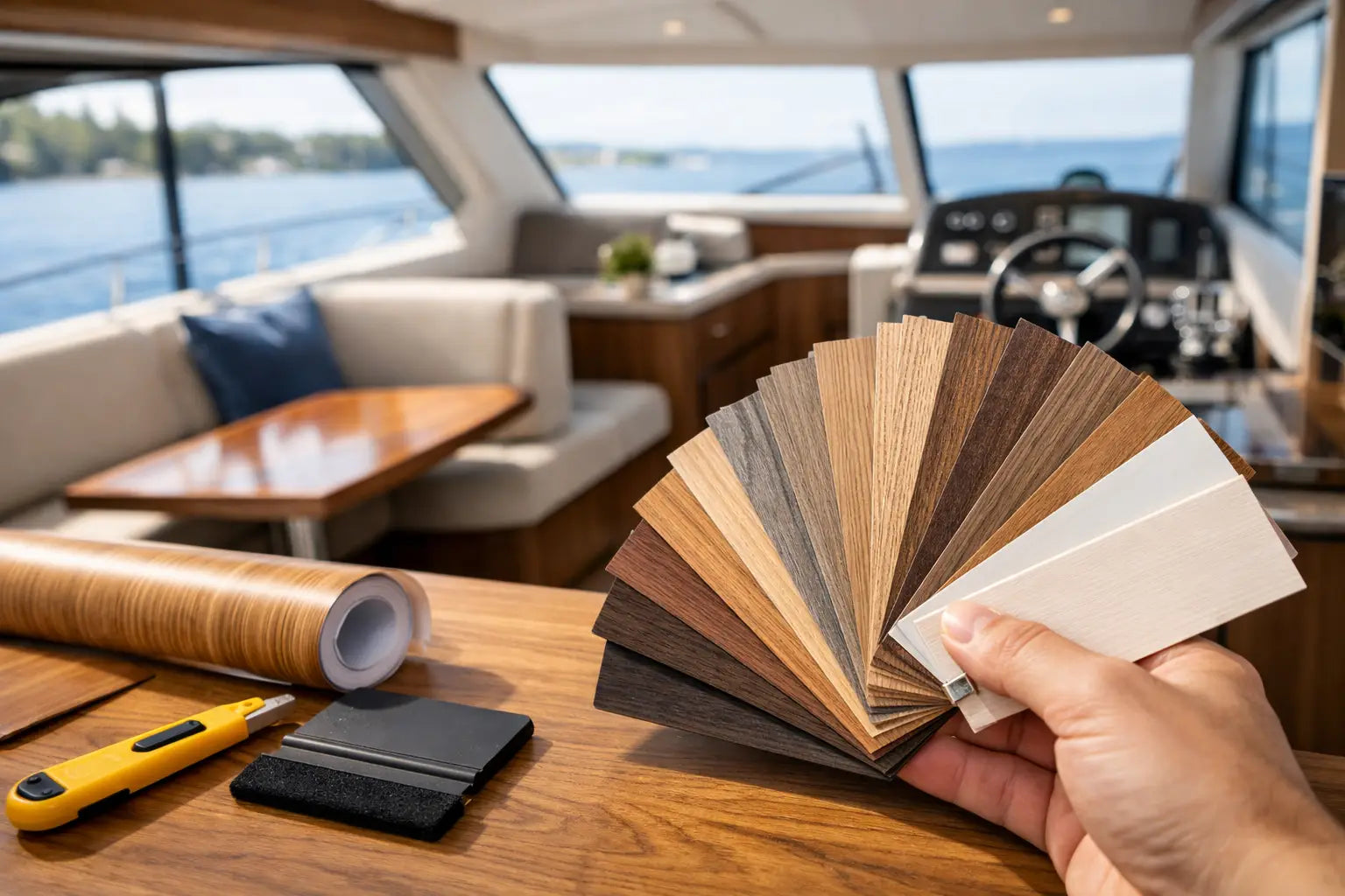 Dekorfolie für Boot Möbel richtig wählen