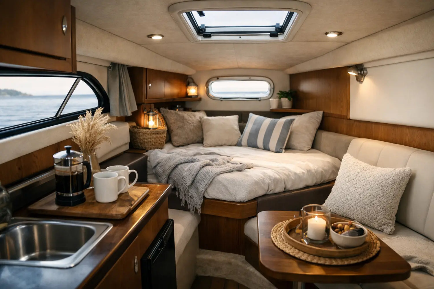Kleines Boot wohnlich machen mit Stil