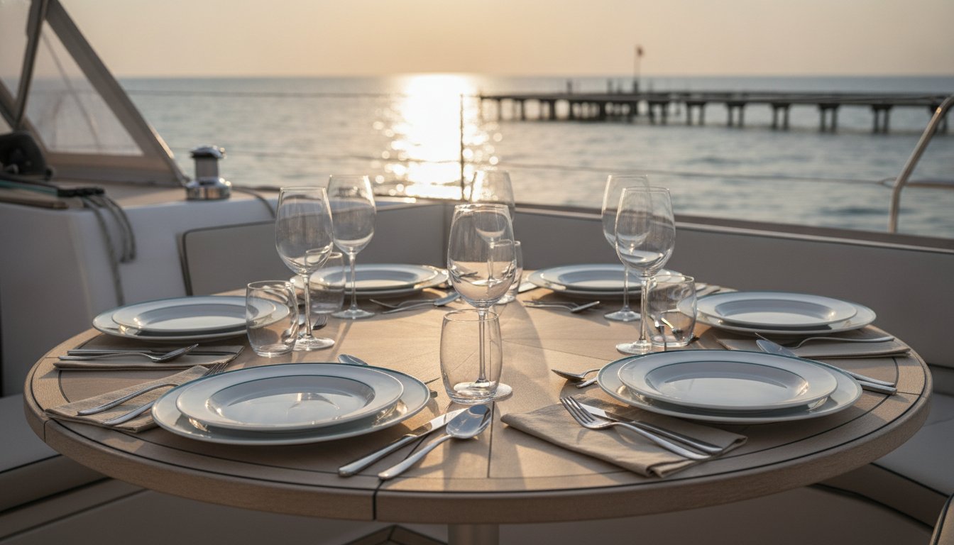 Stilvoll dinieren auf der Yacht: Der ultimative Guide für den perfekt gedeckten Tisch