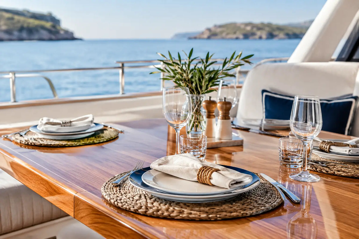 Beste Tischsets für Yachten mit Stil an Bord