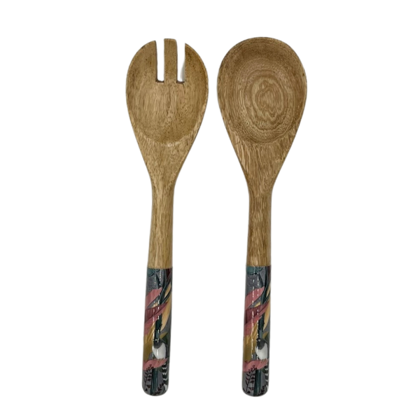 Mangoholz Schale "Vogel im Wald"