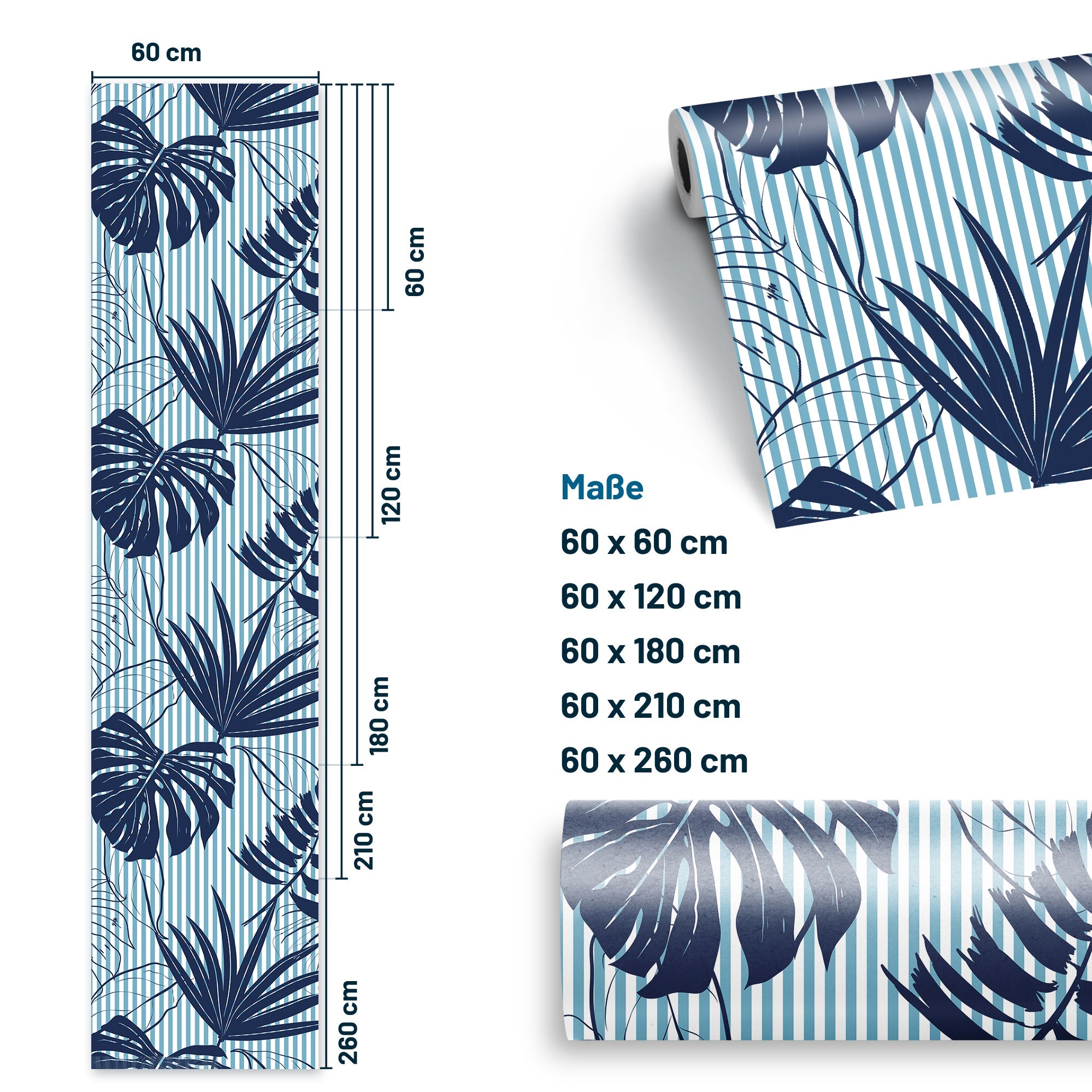 Möbelfolie Botanische Blätter Blau