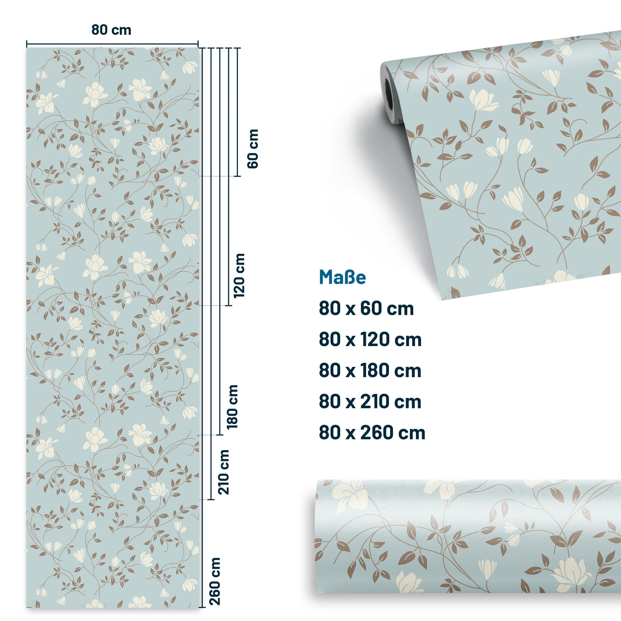 Möbelfolie Florales auf Blau