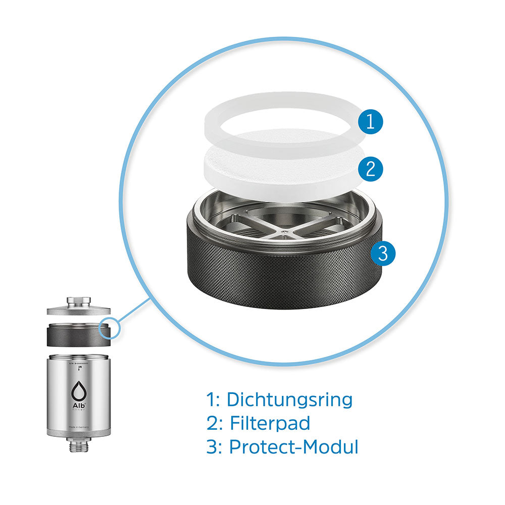Alb Filter Protect mit Wechselpad Edelstahl Edelstahl Natur