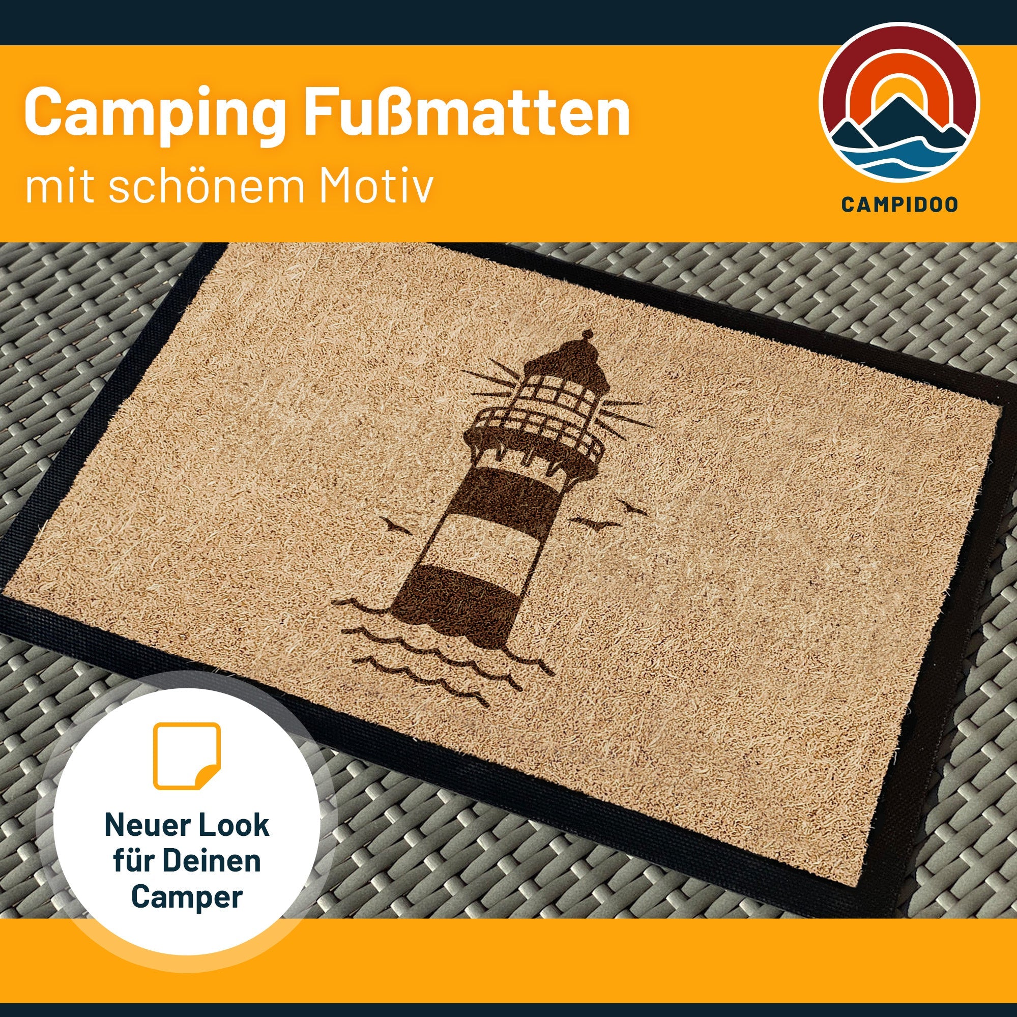 Camping Fussmatte "Leuchtturm"