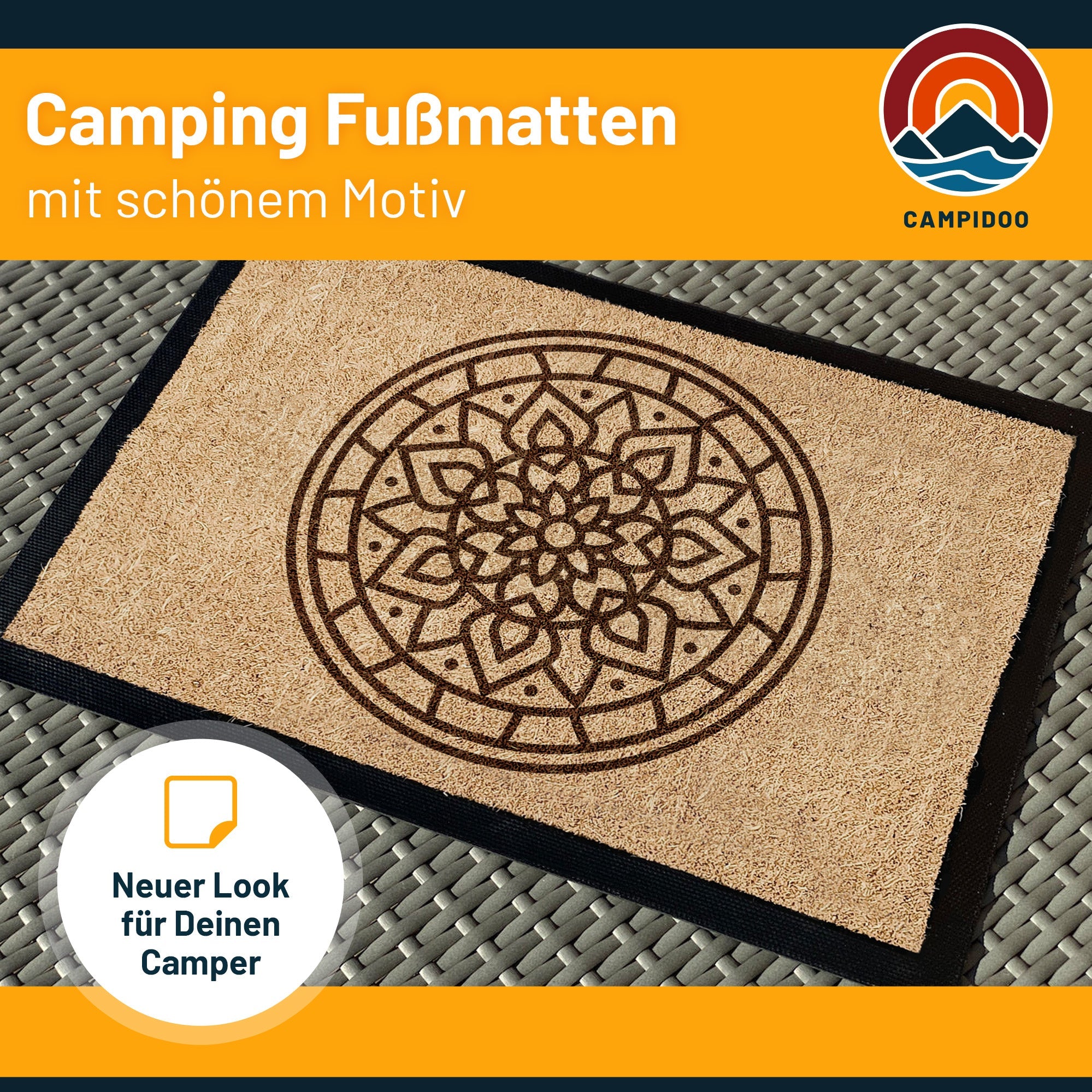 Camping Fussmatte "Mandala"