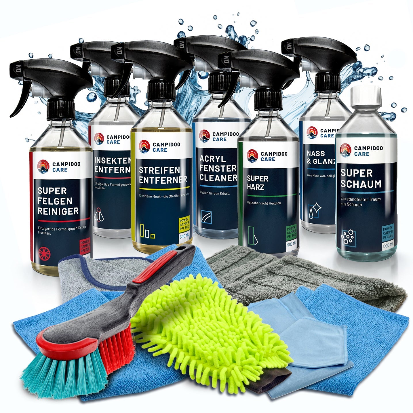 campidoo Care – 13-teiliges Außenpflege Set