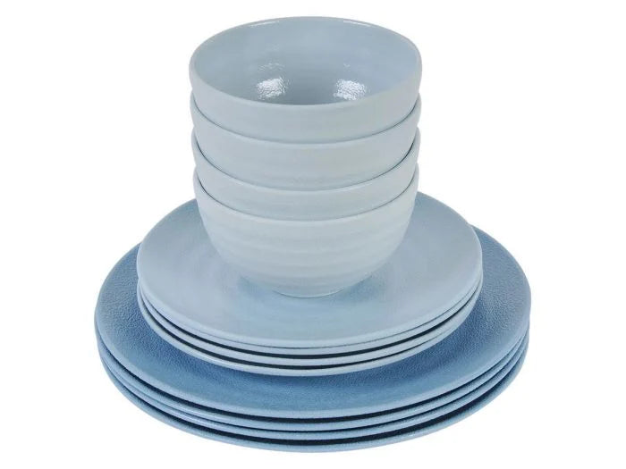 Melamin Geschirr-Set SHADES OF BLUE