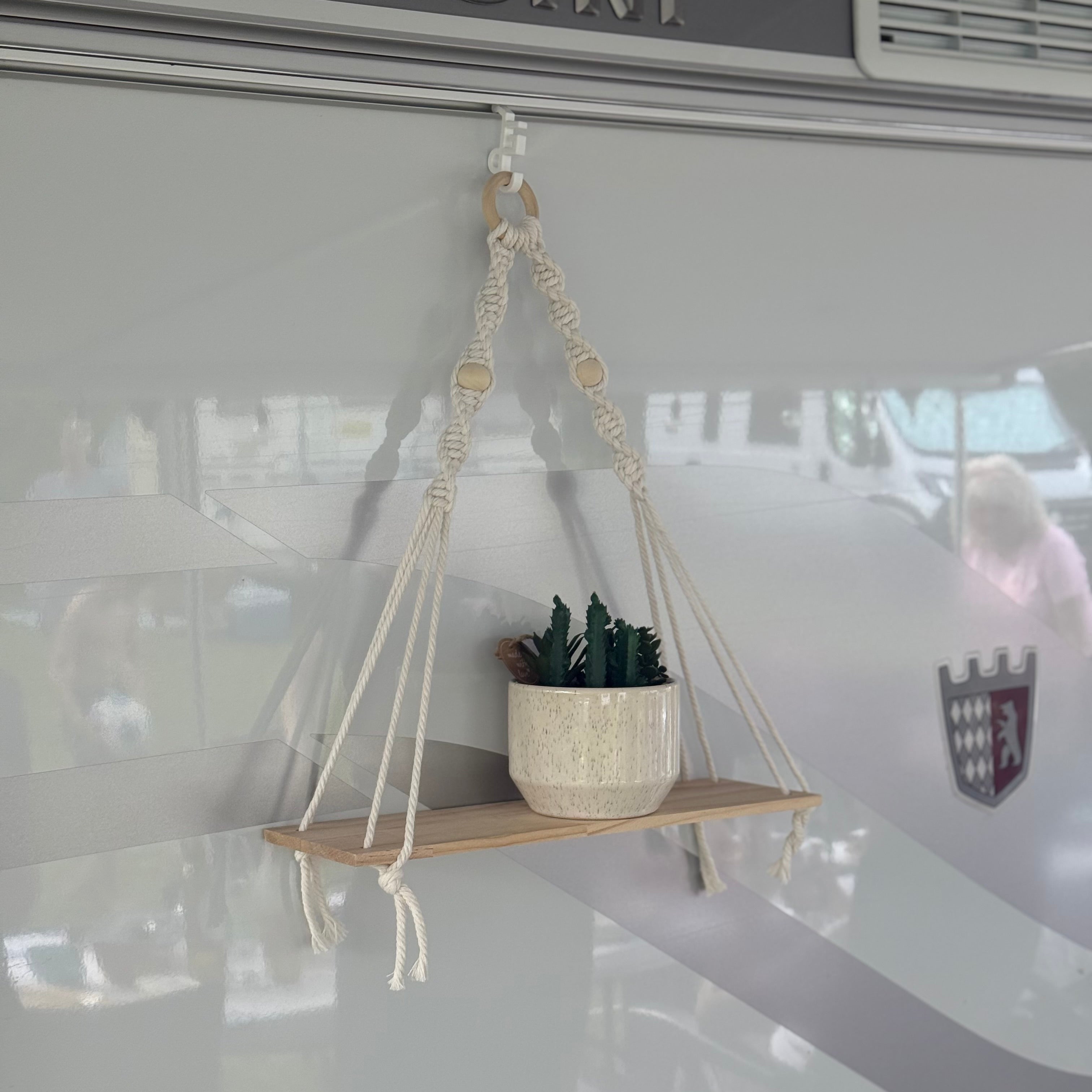 campidoo Makramee Regal aus Naturholz