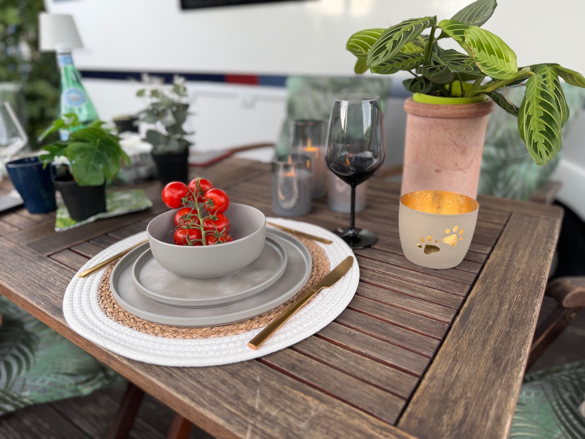 Melamin Geschirr-Set PEBBLE SKY