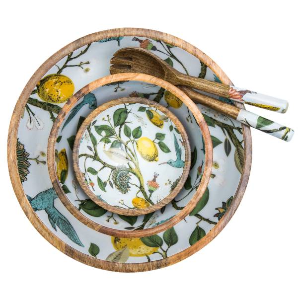 Mangoholz Schale "Lemon Bird"