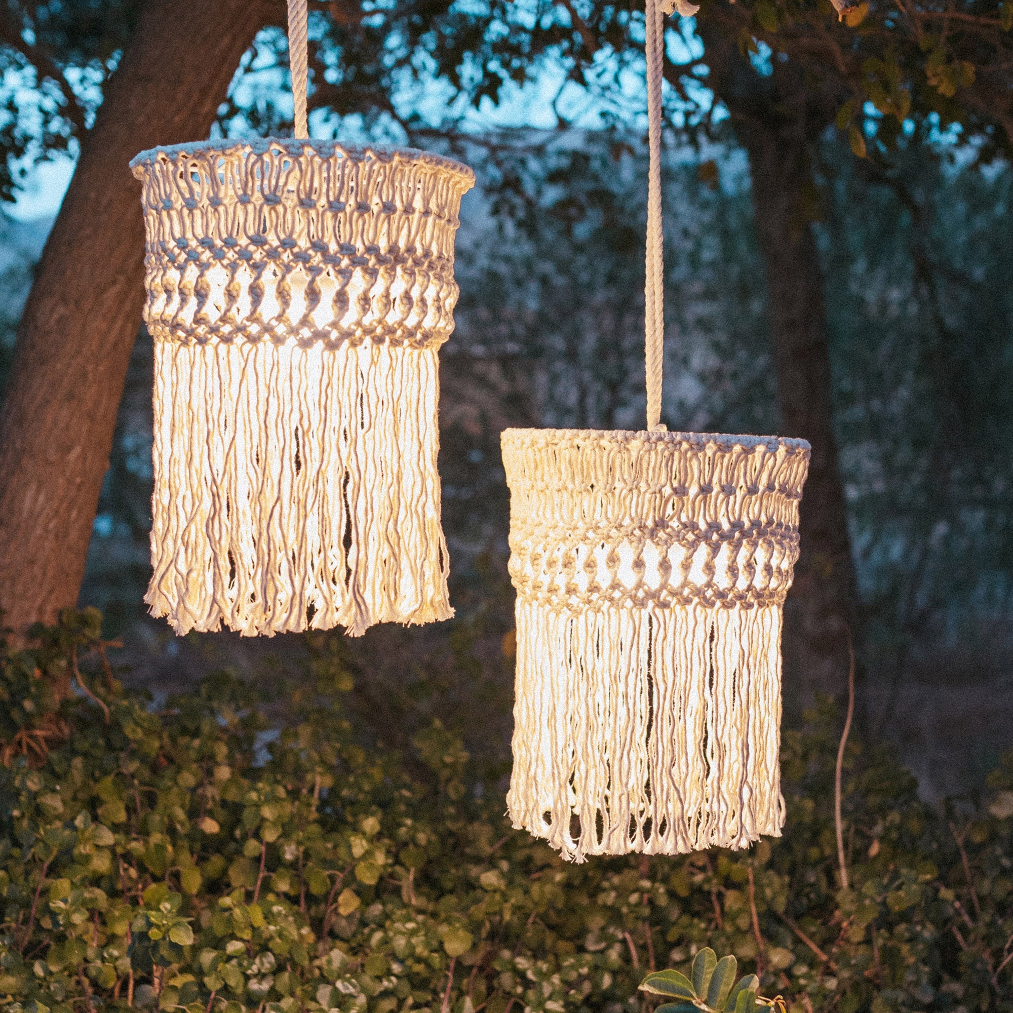 Boho Hängelampe mit LED Makri