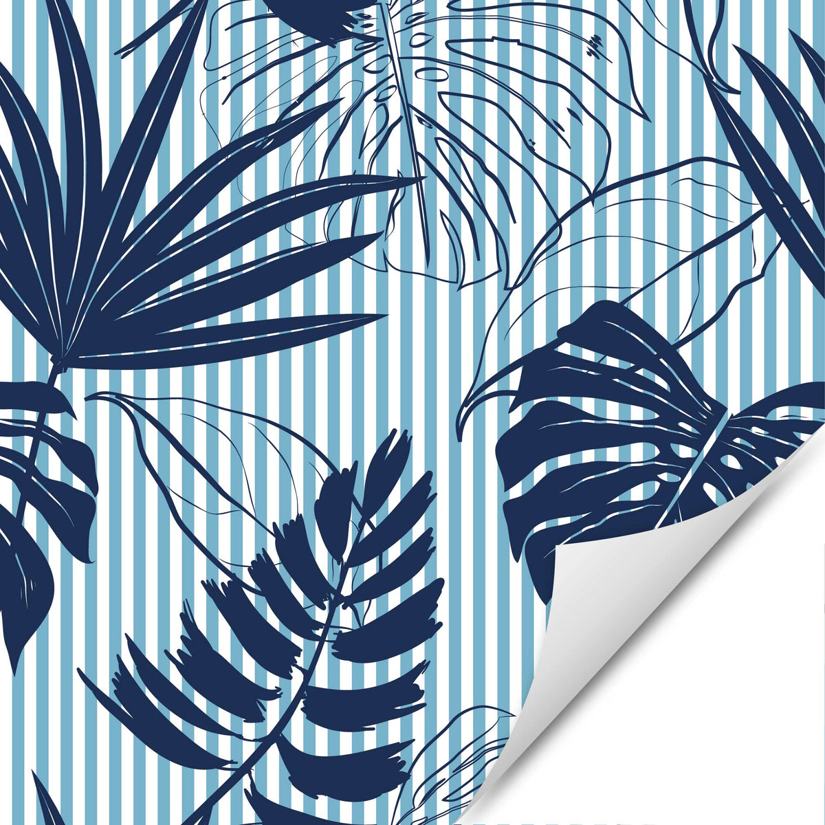 Möbelfolie Botanische Blätter Blau