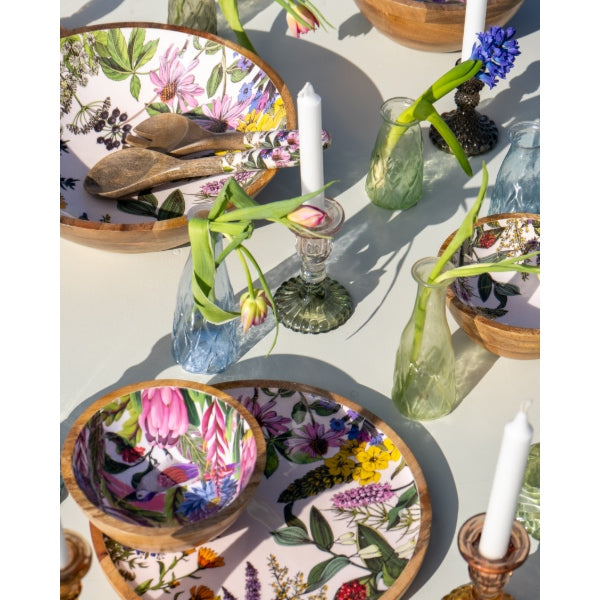 Mangoholz Schale "Tropical Flower"